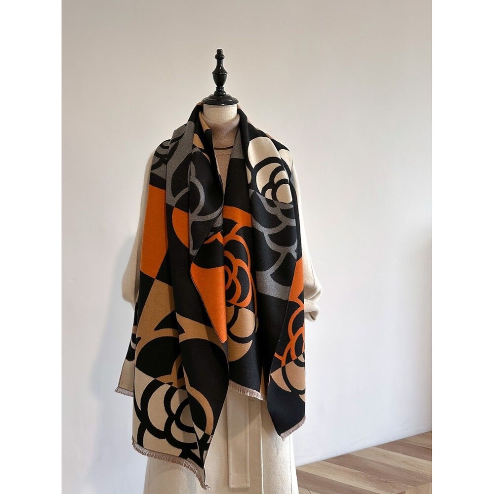 Women’s Oversized Floral Print Scarf Wrap Shawl Soft Warm Winter Blanket Cape